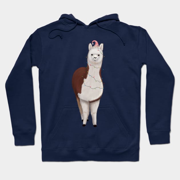 Alpaca ready for Christmas Hoodie by illograph